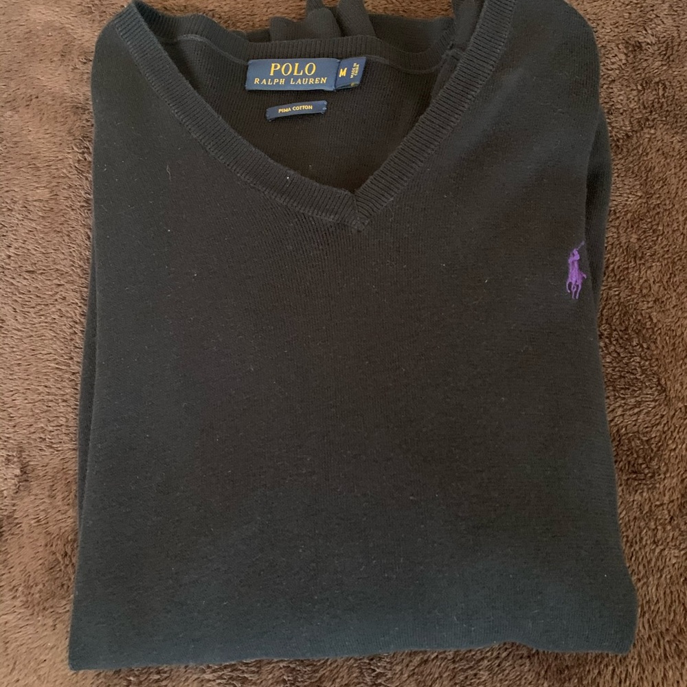 Long sleeve black sweater Polo